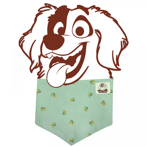Cocktail time dog bandana