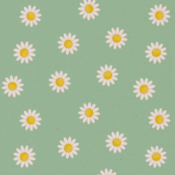 Daisy flower hair scrunchie