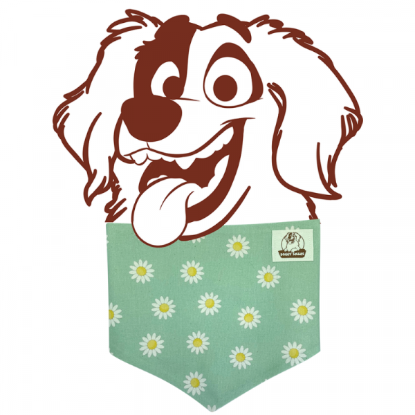 Daisy flower dog bandana