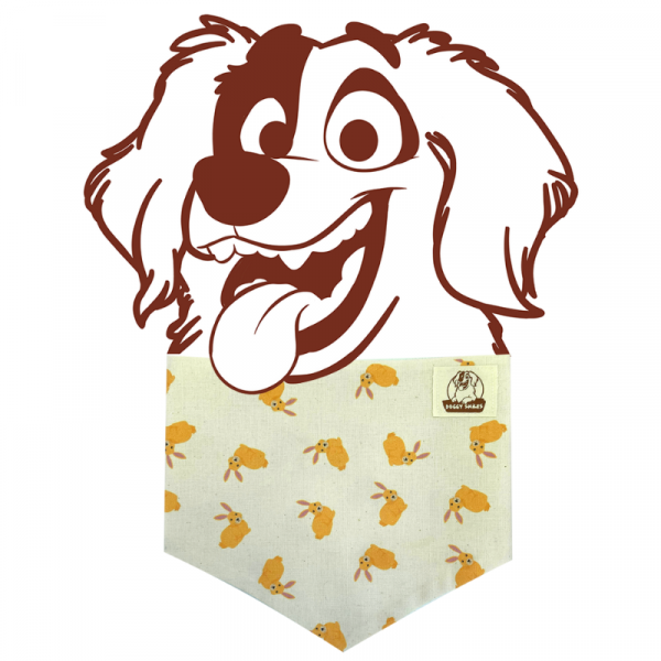 Golden bunny dog bandana