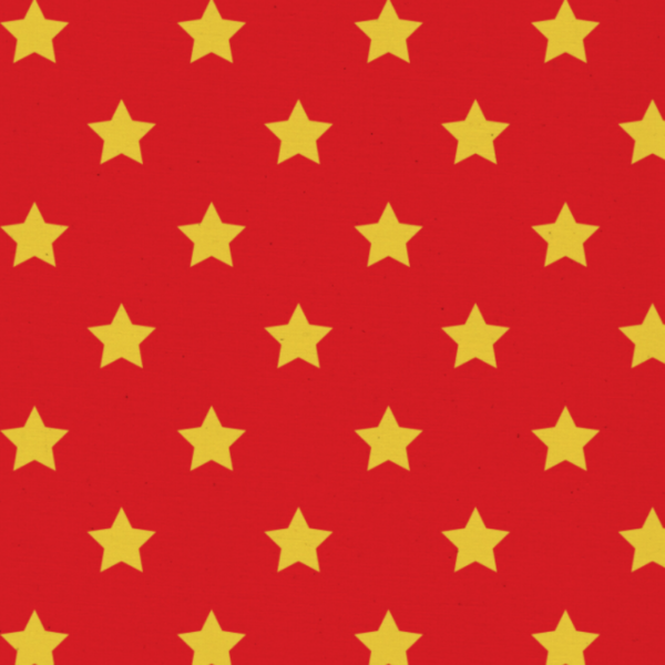 Red & yellow stars dog bow tie