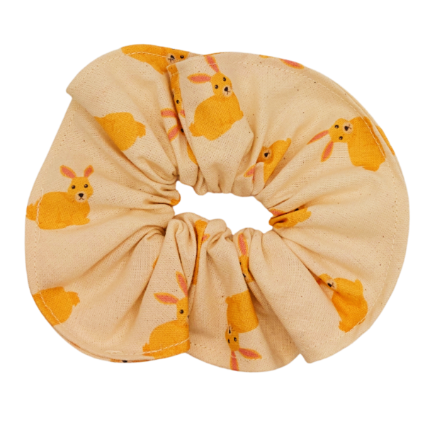 Golden bunny hair scrunchie