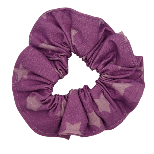 Purple & lilac stars hair scrunchie