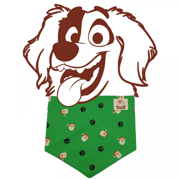 Santa Paws Christmas dog bandana
