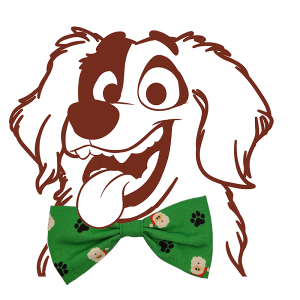 Santa Paws Christmas dog bow tie
