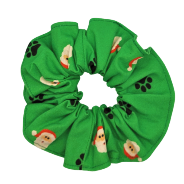Santa Paws Christmas hair scrunchie